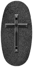 DASOV 510 BK SH BK Black Single Cross Shimmer Black Background